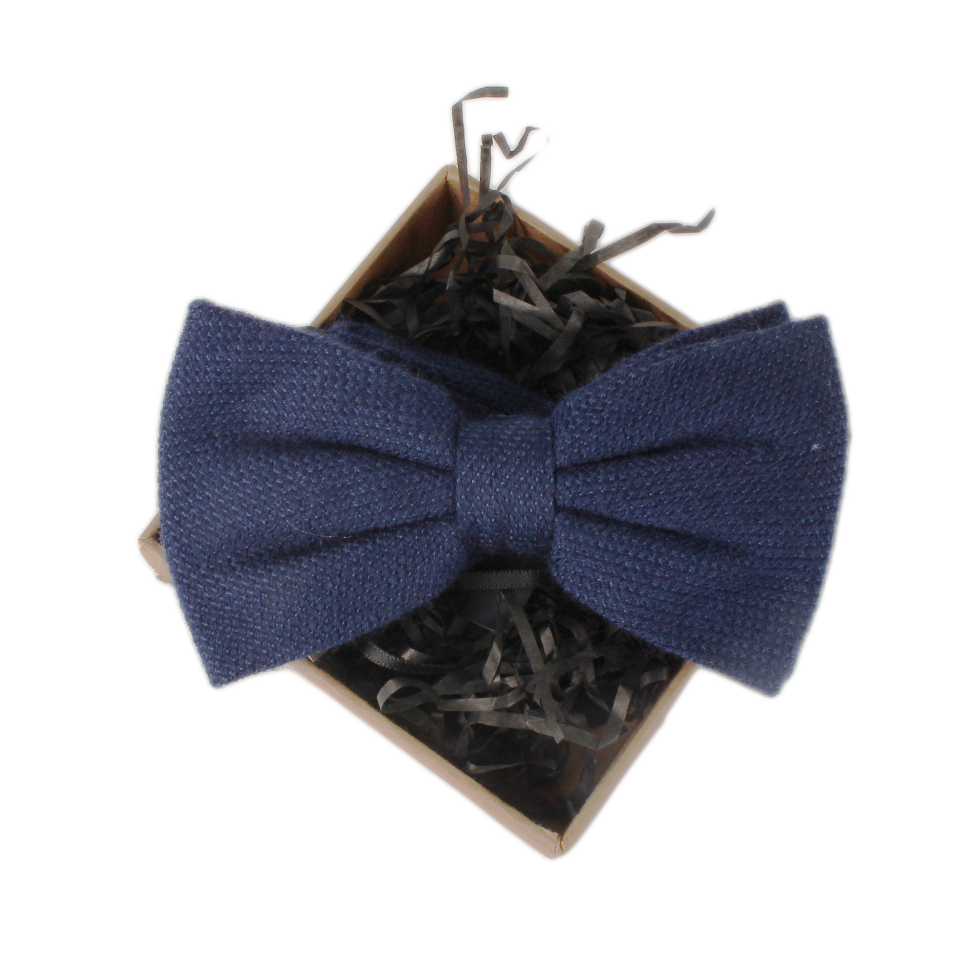 Dacheng Navy Silk Wool Professional Design Cheap Pre-tied Bow Tie For Men