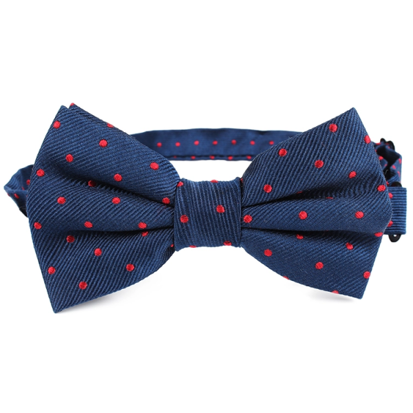 Dacheng Christmas Red Dot Jacquard Pre-Tied Adjustable Silk Bow Ties Men Bowtie