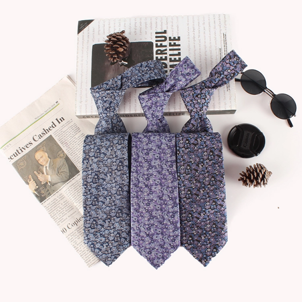 Dacheng High Quality Custom Floral Silk Jacquard Weave Gravatas Cravate Ties For Men 
