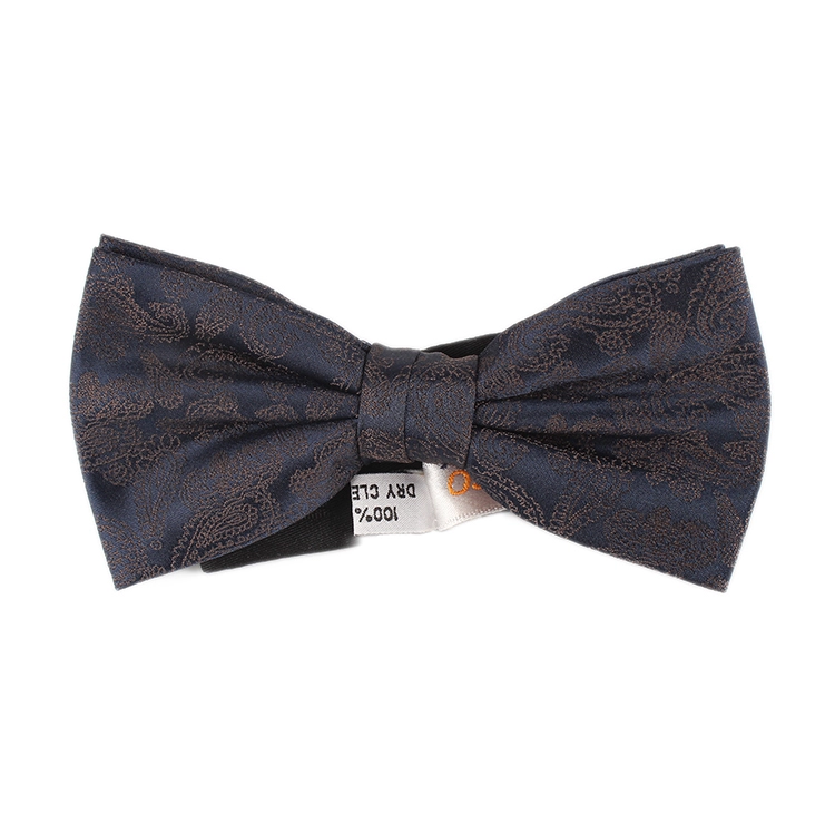 Dacheng Wholesale Manufactory 100% Silk Navy Paisley Custom Bow Tie 