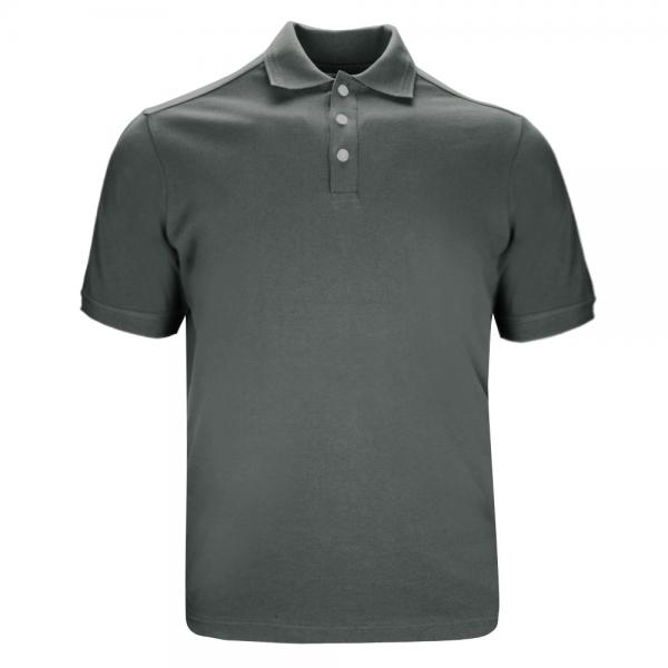 Men's Regular-fit Silk Cotton Dark Grey Polo Shirt