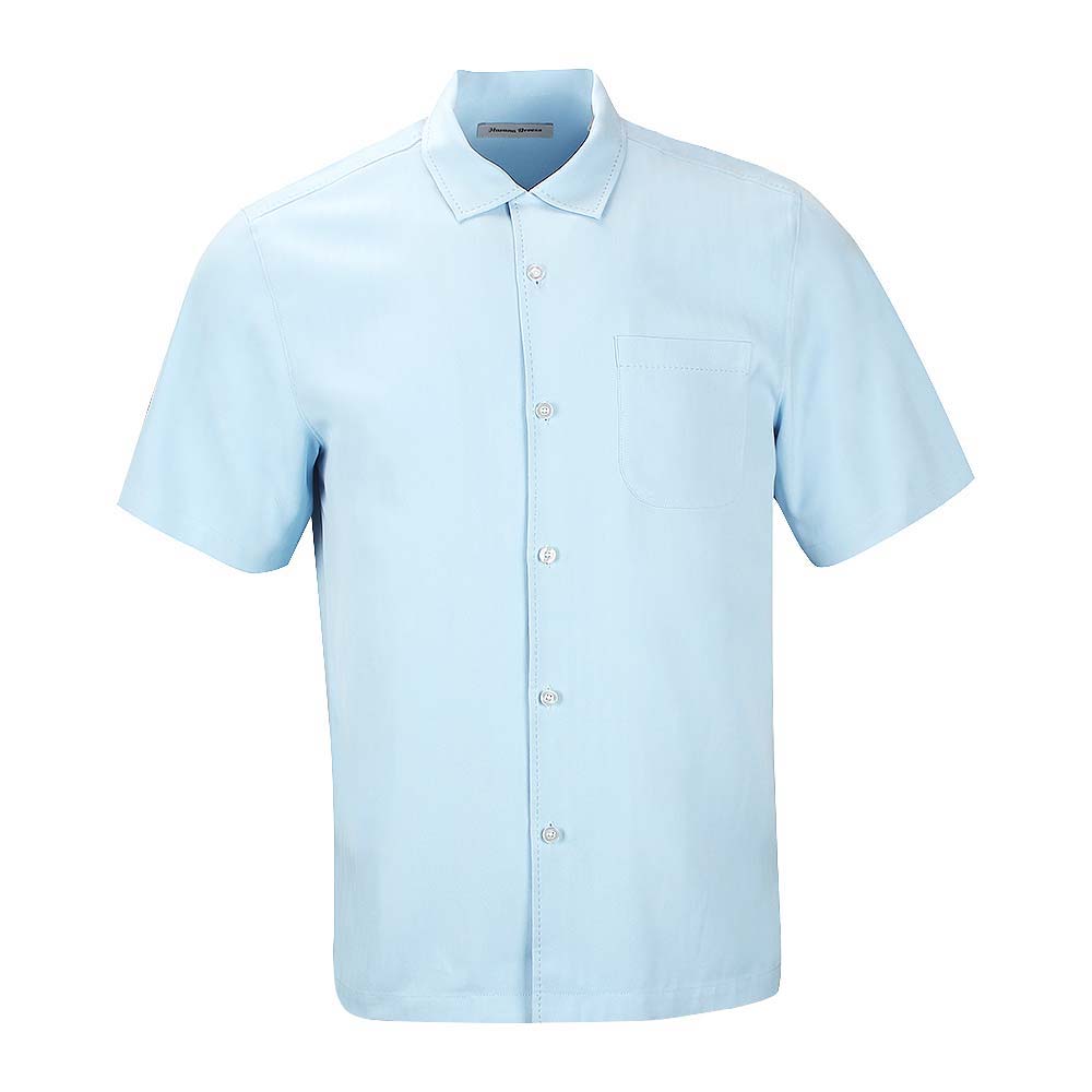 Men's Short Sleeve Relaxed-fit Pigment Sky Blue Shirt