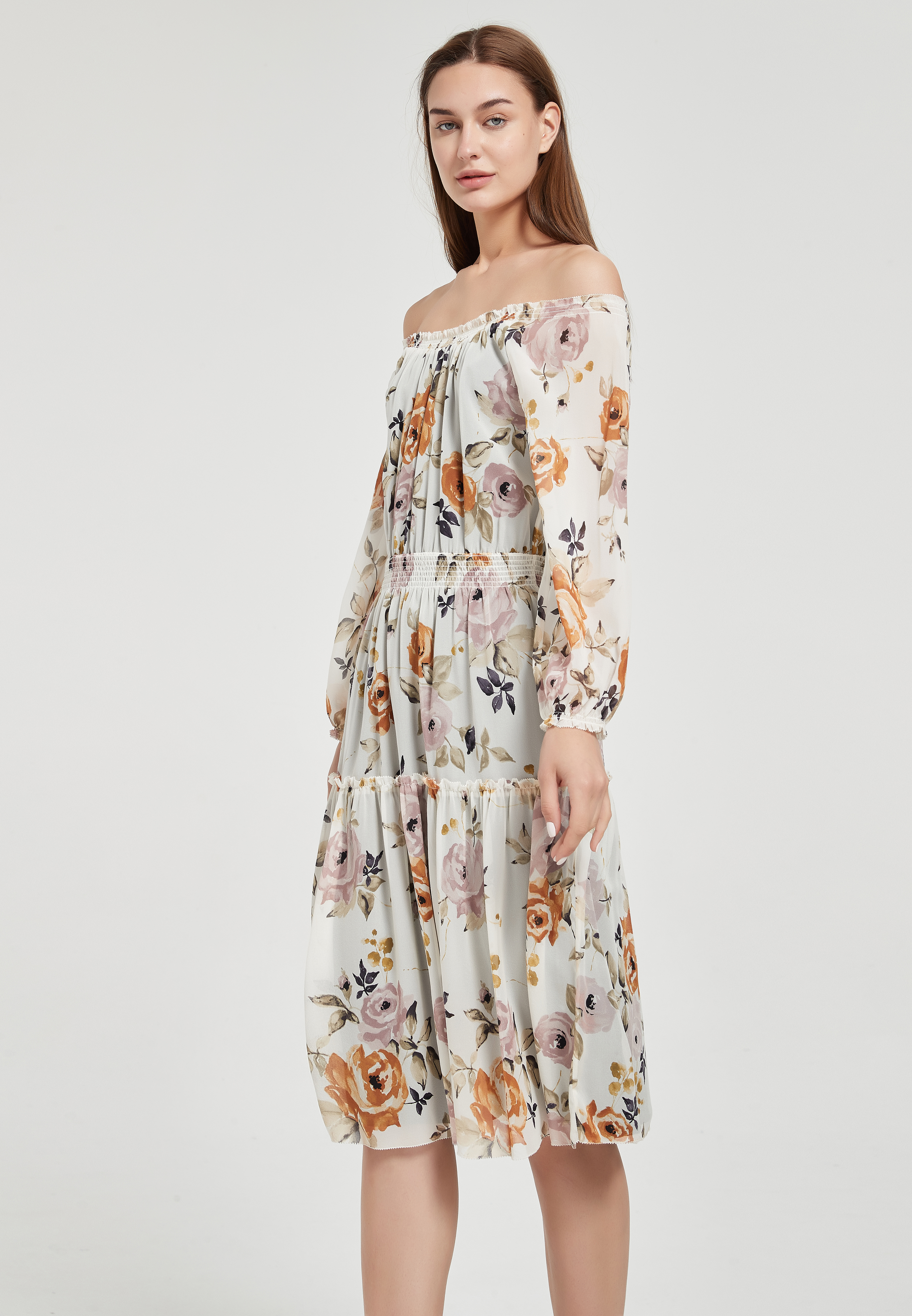 Women’s Fashion One-Shoulder Halter Print Dress